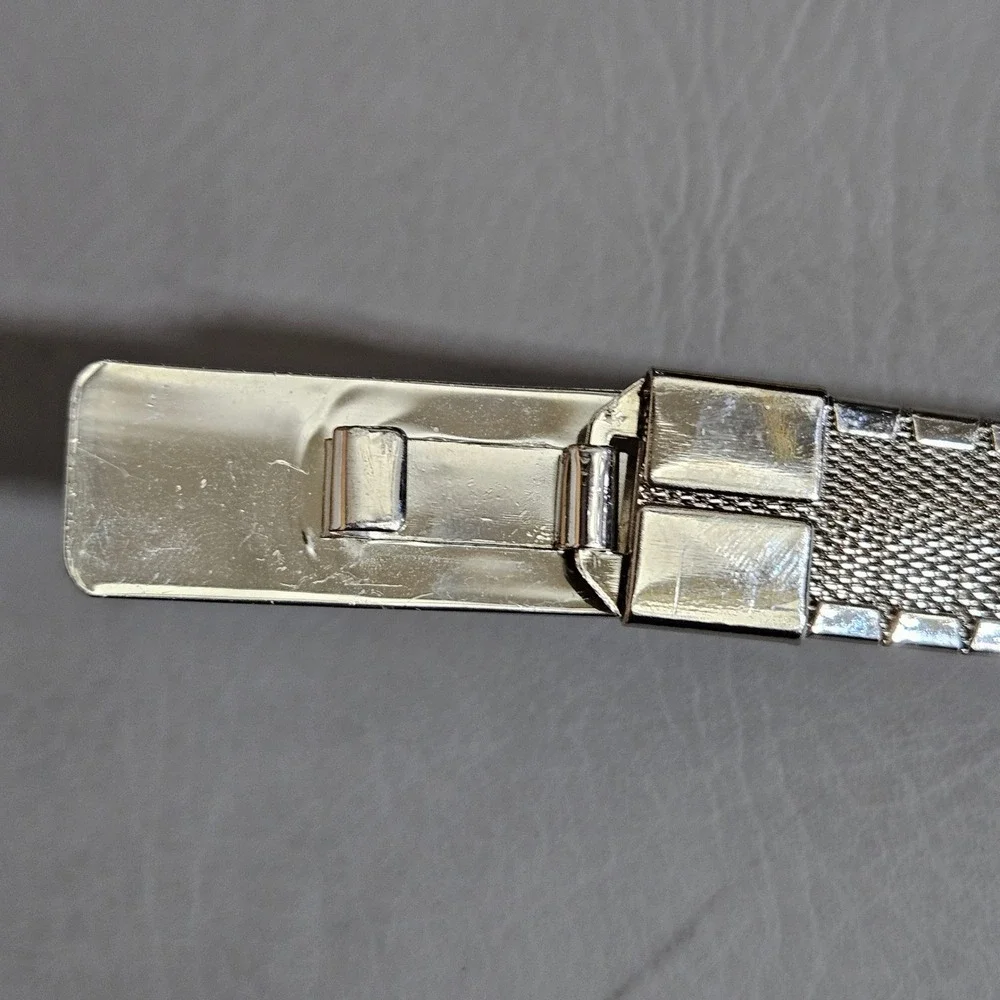 Silver Tone Metal Belt Adjustable Link Slide Buckle 35